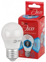 ЭРА ECO LED P45-8W-840-E27 Лампа (диод, шар, 8Вт, нейтр, E27) Б0030025 фото