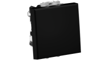 DKC Avanti Черный матовый Выключатель двухполюсный одноклавишный 2 модуля 4412222 фото