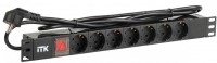 IEK ITK PDU Блок: 7 розеток, с LED выкл.,1U, шнур 2м вилка, немецкий стандарт PH12-7D1 фото