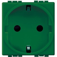 BTicino Living Light Зелёная Розетка силовая 2К+З, 16А L4141V фото