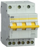 IEK KARAT Выключатель-разъединитель трехпозиционный ВРТ-63 3P 40А MPR10-3-040 фото
