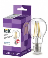 IEK Лампа LED A60 шар прозрачный 11Вт 230В 6500К E27 серия 360° LLF-A60-11-230-65-E27-CL фото