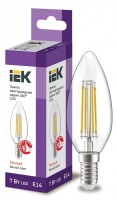 IEK Лампа LED C35 свеча прозрачный 7Вт 230В 3000К E14 серия 360° LLF-C35-7-230-30-E14-CL фото