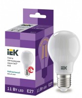 IEK Лампа LED A60 шар матовый 11Вт 230В 4000К E27 серия 360° LLF-A60-11-230-40-E27-FR фото