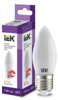 IEK Лампа LED C35 свеча матовый 7Вт 230В 3000К E27 серия 360° LLF-C35-7-230-30-E27-FR фото