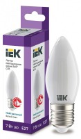 IEK Лампа LED C35 свеча матовый 7Вт 230В 4000К E27 серия 360° LLF-C35-7-230-40-E27-FR фото