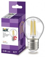 IEK Лампа LED G45 шар прозрачный 5Вт 230В 3000К E27 серия 360° LLF-G45-5-230-30-E27-CL фото