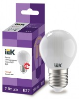 IEK Лампа LED G45 шар матовый 7Вт 230В 3000К E27 серия 360° LLF-G45-7-230-30-E27-FR фото