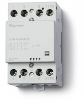 Finder Модульный контактор; 3NO+1NC 40А; контакты AgSnO2; катушка 12В АС/DC; ширина 53.5мм; степень защиты IP20; опции: мех.индикатор 224400124710 фото
