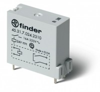 Finder Низкопрофильное миниатюрное электромеханическое реле; монтаж на печатную плату; выводы с шагом 3.5мм; 1NO 16A; контакты AgNi; катушка 12В DС (ч 453170120310 фото