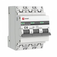 EKF PROxima ВА 47-63 Автоматический выключатель  (С) 3P 6А 4,5kA mcb4763-3-06C-pro фото