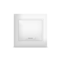 UNIVersal Севиль Выключатель Белый 1 кл. с подсветкой С0121 фото