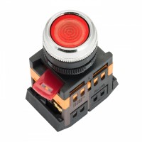 EKF Кнопка ABLFS-22 с подсветкой красный NO+NC 230В PROxima ablfs-22-r фото