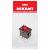REXANT Выключатель клавишный 250V 6А (4с) ON-OFF красный с подсветкой Mini (RWB-207, SC-768) Индивидуальная упаковка 1 шт 36-2190-1 фото