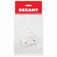 REXANT Выключатель-кнопка 250V 2А (2с) ON-OFF белый (PBS-17A) (для настольной лампы) Индивидуальная упаковка 1 шт 36-3012-1 фото