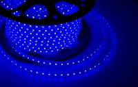 REXANT LED лента 220 В, 10х7 мм, IP67, SMD 2835, 60 LED/m, цвет свечения синий, бухта 100 м 142-603 фото