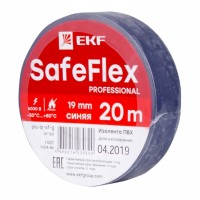EKF Изолента ПВХ синяя 19мм 20м серии SafeFlex plc-iz-sf-s фото