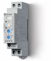 Finder Контрольное реле для 1-фазных сетей_ пониженное/повышенное напряжение, настраиваемые диапазоны_ выход 1CO 10А_ модульное, ширина 17.5мм_ степен 701182302022PAS фото