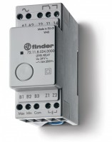 Finder Реле контроля уровня; фиксированный диапазон чувствительности 150кОм; питание 24В AC; выход 1CO 16А; модульное, ширина 35мм; степень защиты IP2 721180240000 фото