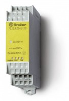 Finder Модульное электромеханическое реле безопасности (реле с принудительным управлением контактами); 1NO+1NC 6A; контакты AgNi+Au; катушка 24В DC; ш 7S1290245110 фото