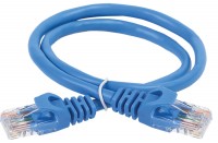IEK ITK Коммутационный шнур категория 5Е UTP LSZH 10м синий PC03-C5EUL-10M фото