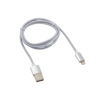 REXANT Кабель USB-Lightning для iPhone 1m/nylon/silver/ 18-7051 фото