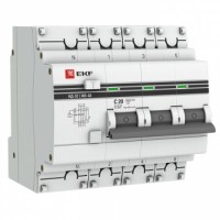 EKF PROxima Дифференциальный автомат АД-32 3P+N 20А/30мА (хар. C, AC, электронный, защита 270В) 4,5кА DA32-20-30-4P-pro фото