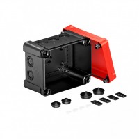 OBO Bettermann Распределительная коробка X10, IP 67, 191х151х126 мм, черная с красной крышкой 2005156 фото