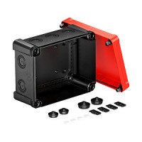 OBO Bettermann Распределительная коробка X16, IP 67, 241x191x126 мм, черная с красной крышкой 2005160 фото