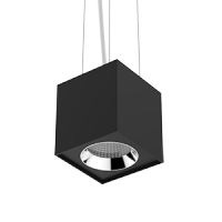 Varton Светодиодный светильник DL-02 Cube подвесной 125х135 мм 20 Вт 3000 K 35° RAL9005 черный муар диммируемый по протоколу DALI V1-R0-90360-30D01-2002030 фото