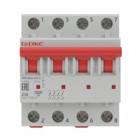 DKC YON pro Автоматический выключатель модульный MD63 4P 6А C 10kA MD63-4C6-10 фото