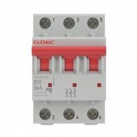 DKC Выключатель автоматический модульный YON MD63-3C10-6 6kA MD63-3C10-6 фото