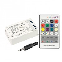 Arlight Аудиоконтроллер ARL-SOUND-RGB/RGBW (12-24V, 4x4A, RF ПДУ 24кн) (IP20 Пластик, 3 года) 034726 фото