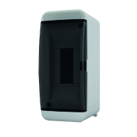 КЭАЗ Корпус пластиковый Навесной OptiBox P-UNK-1-02-IP41 Прозрачная черная дверь 279144 фото