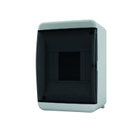КЭАЗ Корпус пластиковый Навесной OptiBox P-UNK-1-04-IP41 Прозрачная черная дверь 279154 фото