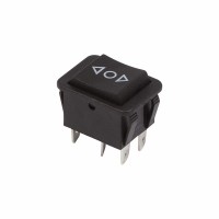 REXANT Выключатель клавишный 250V 15А (6с) (ON)-OFF-(ON) черный  с нейтралью  Б/Фикс 36-2375 фото