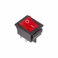 REXANT Выключатель клавишный 250V 16А (4с) ON-OFF красный  с подсветкой 36-2330 фото