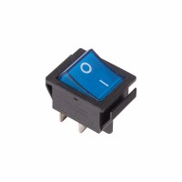 REXANT Выключатель клавишный 250V 16А (4с) ON-OFF синий  с подсветкой 36-2331 фото