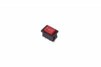 REXANT Выключатель клавишный 250V 6А (3с) ON-OFF-ON красный  с нейтралью  Mini 36-2144 фото