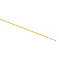 Провод одножильный медь ПГВА 0.5мм² желтый REXANT 01-6512 фото