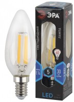 ЭРА Лампа светодиодная F-LED B35-5W-840-E14 (филамент, свеча, 5Вт, нейтр, E14) Б0043449 фото