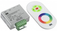 IEK Контроллер с ПДУ радио RGB 3 канала 12В 4А 144Вт белый LSC1-RGB-144-RF-20-12-W фото