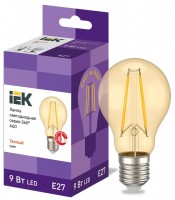 IEK Лампа LED A60 шар золото 9Вт 230В 2700К E27 серия 360° LLF-A60-9-230-30-E27-CLG фото