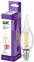 IEK Лампа LED CВ35 свеча на ветруетру 5Вт 230В 3000К E14 серия 360° LLF-CB35-5-230-30-E14-CL фото