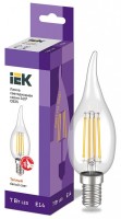 IEK Лампа LED CВ35 свеча на ветру 7Вт 230В 3000К E14 серия 360° LLF-CB35-7-230-30-E14-CL фото