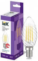 IEK Лампа LED CT35 свеча витая 7Вт 230В 4000К E27 серия 360° LLF-CT35-7-230-40-E27-CL фото