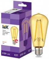 IEK Лампа LED ST64 золото 8Вт 230В 2700К E27 серия 360° LLF-ST64-8-230-30-E27-CLG фото