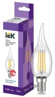 IEK Лампа LED CВ35 свеча на ветру 5Вт 230В 4000К E14 серия 360° LLF-CB35-5-230-40-E14-CL фото