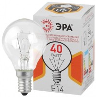 ЭРА Лампа накаливания  ЭРА ДШ (P45) шар 40Вт 230В Е14 цв. упаковка Б0039136 фото