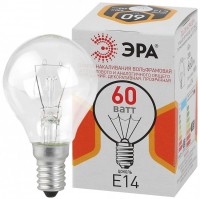 ЭРА Лампа накаливания  ЭРА ДШ (P45) шар 60Вт 230В Е14 цв. упаковка Б0039138 фото